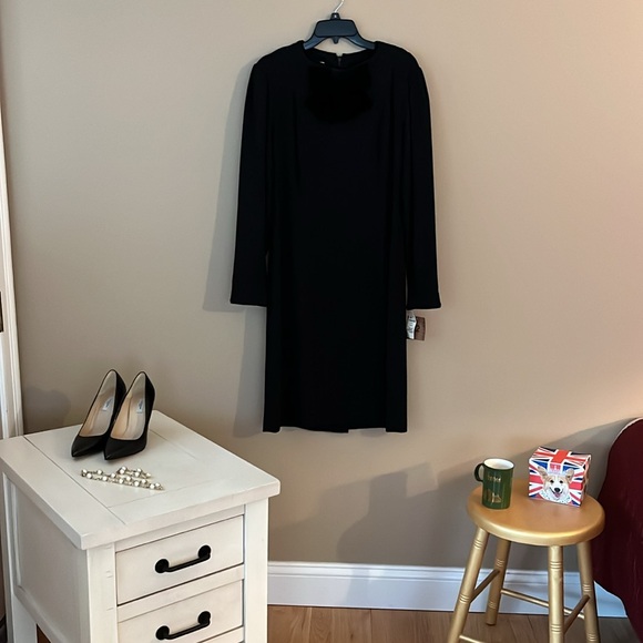 Vintage NWT Laura Ashley Black Dress w Velvet Bow - Picture 13 of 13